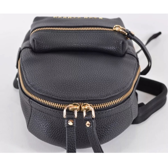 Marc Jacobs New Mini Pebbled Black Leather Adjustable Backpack Purse - Picture 9 of 15